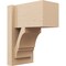 Ekena Millwork 8-in W x 12-in D x 16-in H Balboa Block Rough Cedar Woodgrain TimberThane Outlooker, Primed Tan OUTUR080X12X16BOA44RCPR - alternate 1